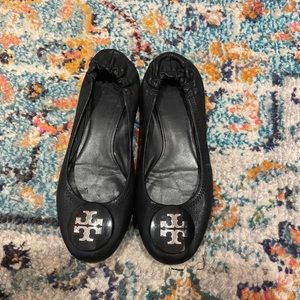 Tory Burch Black Flats